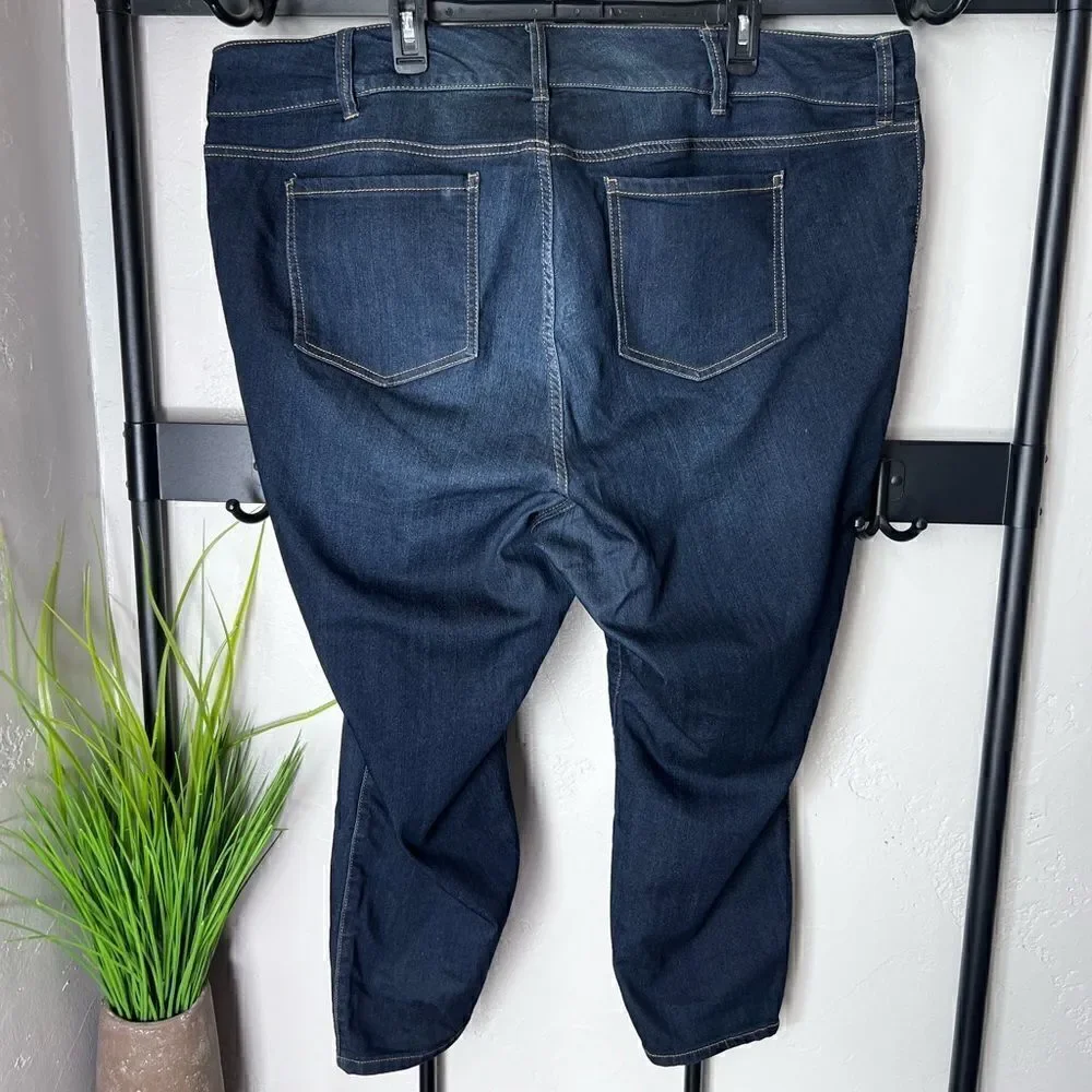 Torrid denim skinny jeans dark wash denim plus size 26 petite